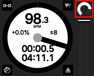 Serato deck with the track gain cranked up